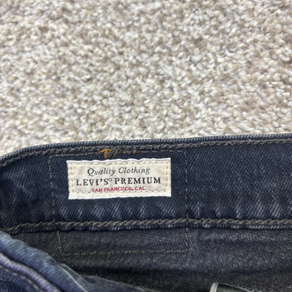 Levis 501 Shorts Mens‎ 32 Black Denim Button Fly Raw Hem Cutoff 6 Inseam